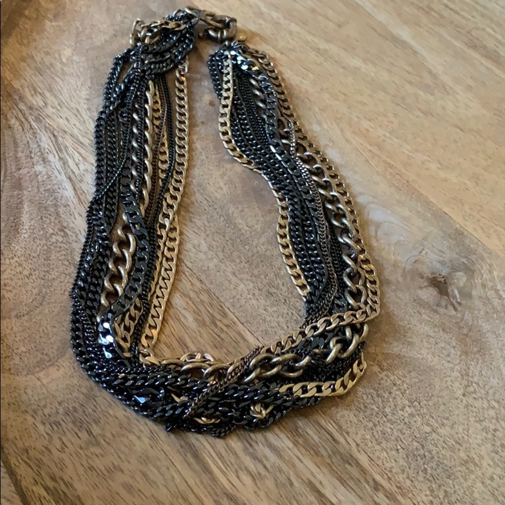 J crew multi chain necklace